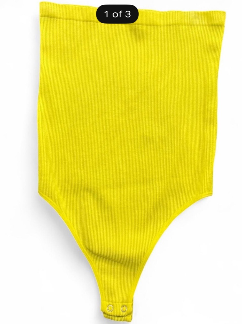 Withy yellow lime ribbed bodysuit size M/L